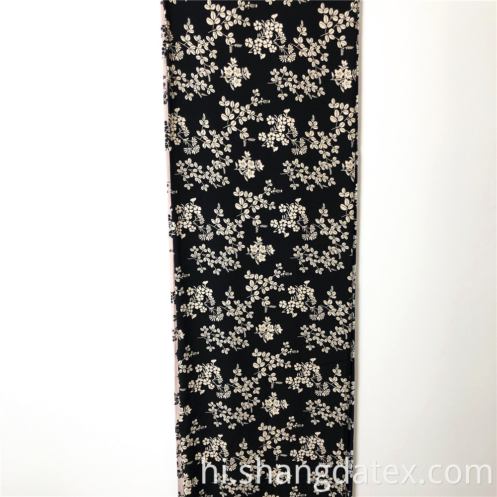 Black And White Rayon Printed